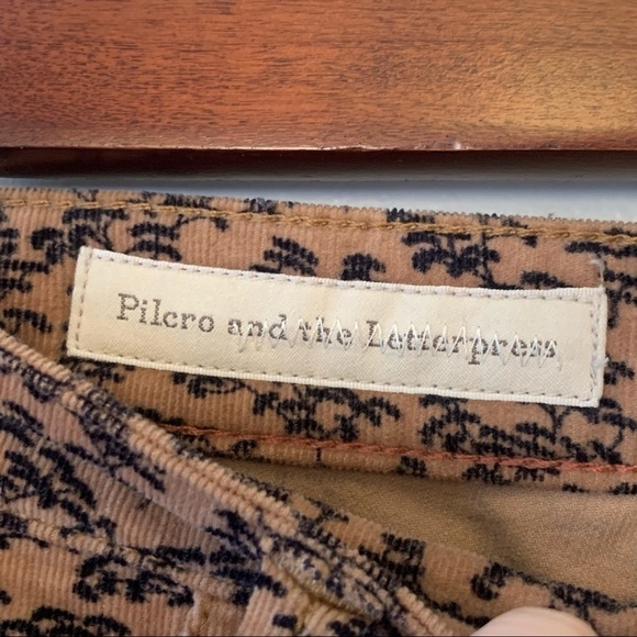 Pilcro Serif Printed Corduroy Skinny Ankle Pants - Picture 6 of 10